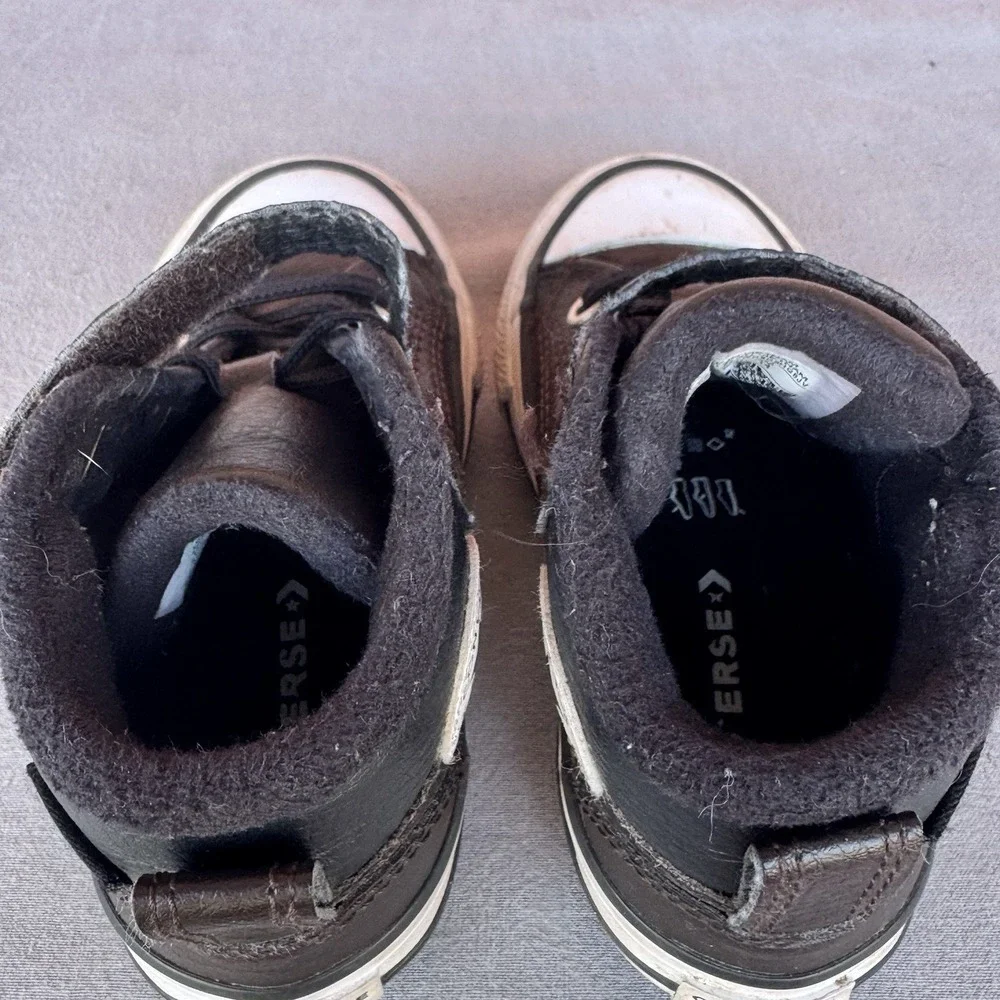 Size 7c - Kids CHUCK TAYLOR ALL STAR MID BOOT‎ PS 'MALDEN STREET - BLACK WHITE'